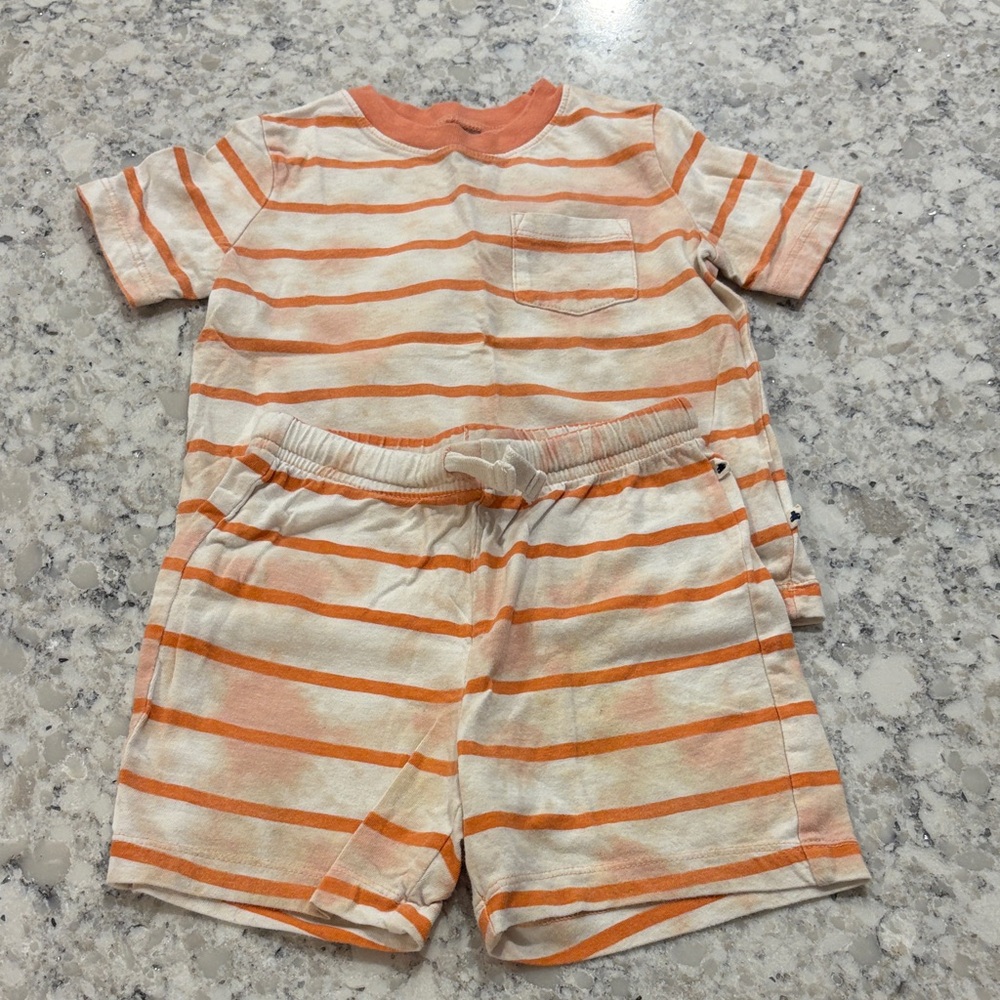 GAP Kids Orange and White Striped Matching Set